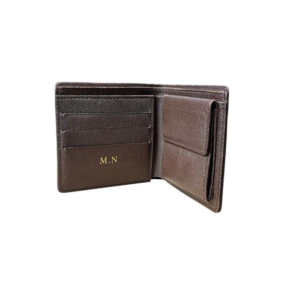 695. Louis Vuitton Damier Ebene Leather Wallet - Picture 10 of 11